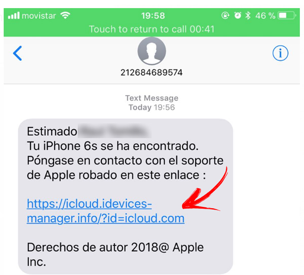 mensaje de phishing en apple una amenaza cibernética en México